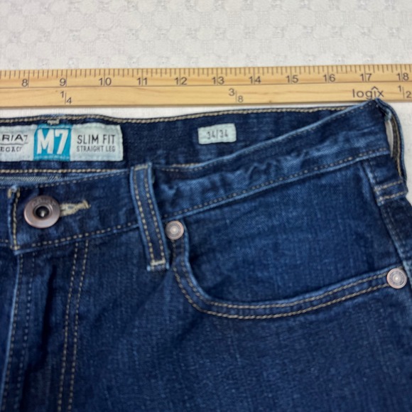 Ariat M7 Legacy Jeans Slim Fit Straight Leg Dark Wash Denim Mens 34x33 Western - Picture 10 of 15